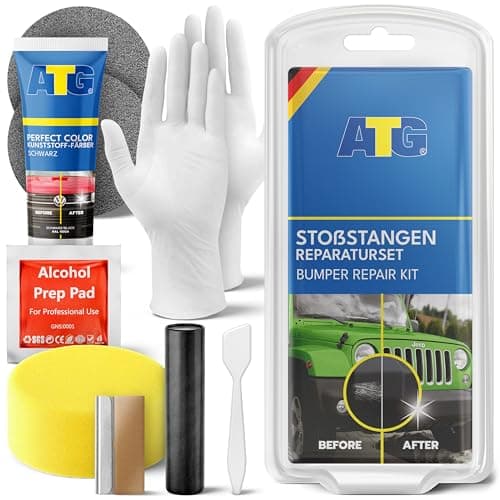 Image of ATG® Bumper Repair Kit Black – Plastic Bumper Repair & Filler, Fix Scratches, Cracks & Scuffs, Restore Black Plastic, Car Bumper Scratch Repair Kit