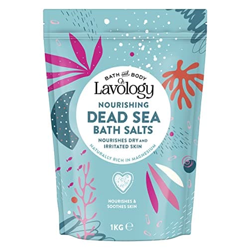 Image of Dead Sea Bath Salts by Lavology - 1kg - All Natural Ingredients - Nourishes Dry & Irritated Skin