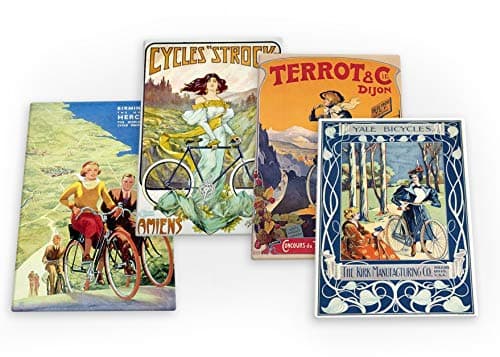Image of Bike Cycling Bicycle Vintage Ride Set A 4 X Fridge Magnets (B)
