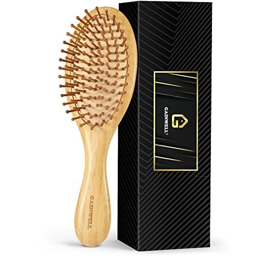 Image of Bamboo Hair Brush for Hair Growth, Natural Bamboo Bristles Detangling Wooden Paddle Hairbrush for Massaging Scalp, for Women Men and Kids, for All Hair Types, with Ergonomic Handle