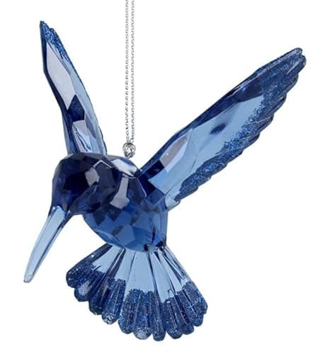 Image of Gisela Graham Blue Hummingbird Tree Hanging Decoration
