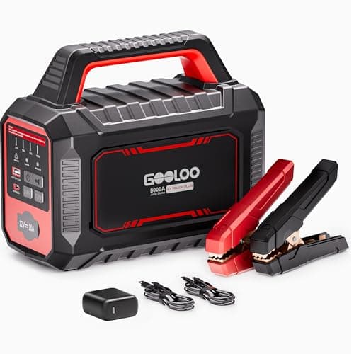 Image of GOOLOO GT TRUCK PLUS 8000A Car Jump Starter for All Gas/Diesel, 12V/24V Heavy Duty Battery Jump Starter Box with 65W USB-C Fast Charging, 204.8Wh Portable Power Station for Truck RV Yacht, LiFePO₄