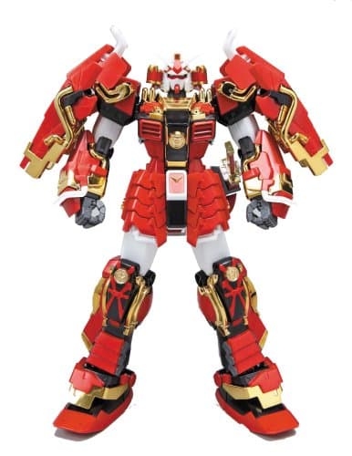 Image of BANDAI SPIRITS Sengoku Shin Musha Gundam Model Kit, Original Plastic Color, 1/100 scale, Includes Denkomaru halberd, Tanegashima rifle, Sankomaru spear, Nichirin-maru sword, Age Range: Teen, Adult