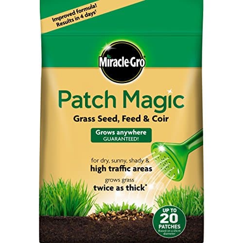 Image of Miracle-Gro Patch Magic Grass Seed, Feed and Coir 1.5kg - 20 patches, Green