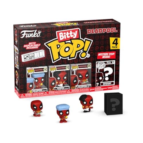 Image of Funko POP! Bitty 4 pack Deadpool - Bathtime & Mystery Mini Figure - Multicolor Collectable