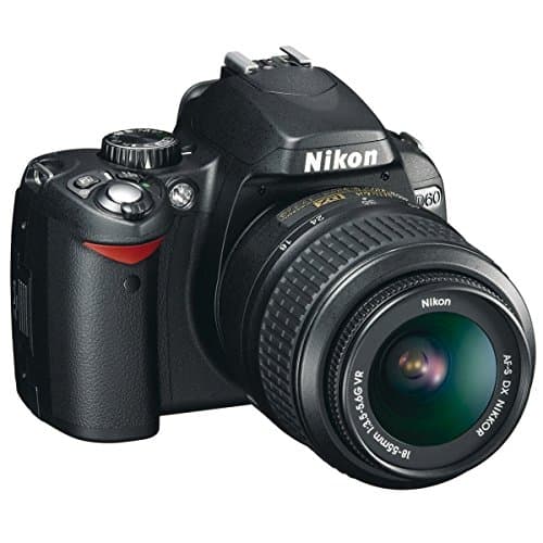 Image of Nikon D60 Digital SLR Camera - Black (AF-S DX Nikkor 18-55 mm f/3.5-5.6G VR) (Renewed)