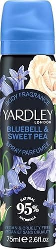 Image of Tropical Gold Yardley of London Bluebell & Sweet Pea Body Spray 75ml – Compatible with Yardley of London Fragrances