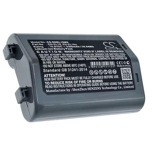 Image of Camera Battery for For Nikon D4 DSLR D4S D5 D800 D800E D810 D810A D500 D850 Part Number EN-EL18 EN-EL18a