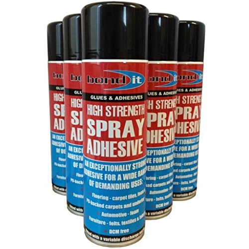 Image of (6 Tins) 500ml Bond it spray Contact adhesive Super Strong carpet tiles underlay spray glue