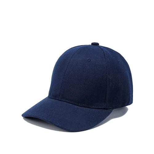 Image of Boolavard Kids Boy Girl Baseball Cap Hat Soft Cotton Lightweight Adjustable Size for 2-9 Years (Navy Blue)