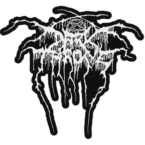 Image of Darkthrone Woven Patch Logo Cut Out Official Black One Size