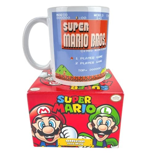 Image of Pyramid International Super Mario (Retro Title) Mug - 10Oz / 315Ml Ceramic Mug - One Size