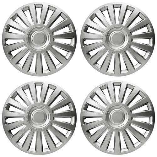 Image of UKB4C 15" Lux Multi-Spoke Wheel Trims Hub Caps Covers Protectors Set of 4 ABS Plastic
