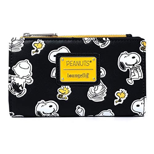 Image of Loungefly Peanuts Snoopy and Woodstock All Over Print Wallet