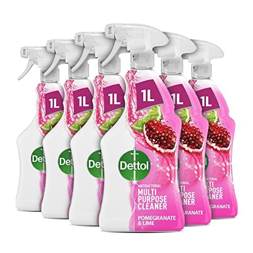Image of Dettol Antibacterial MultiPurpose Cleaner Pomegranate & Lime, Multipack of 6x1L
