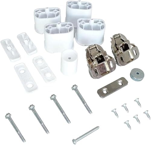 Image of COMPATIBLE DECOR CUPBOARD DOOR HINGES INSTALLATION KIT FOR HOOVER CANDY INTEGRATED WASHING MACHINE BUILT IN WASHER