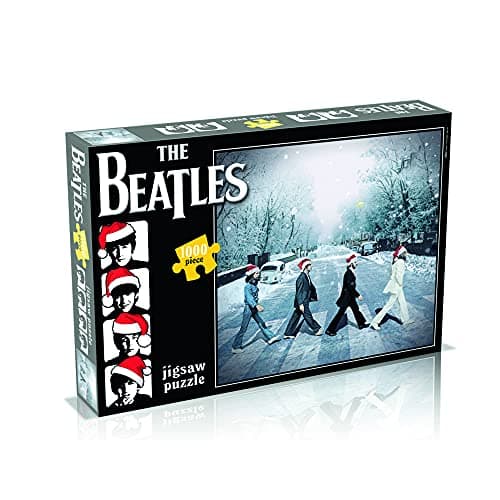 Image of The Beatles Abbey Road at Christmas 1000pc Puzzle, Black / White