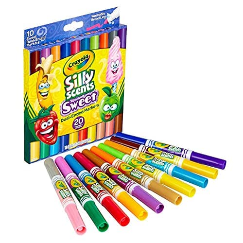 Image of Crayola Silly Scents Dual Ended Markers, Sweet Scented Markers, 10 Count, Gift for Kids, Age 3, 4, 5, 6