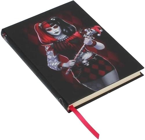 Image of Nemesis Now Dark Jester Harlequin Embossed Journal by James Ryman - 17cm