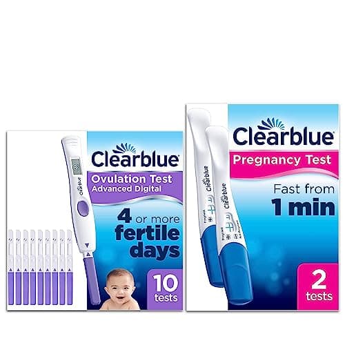 Image of Clearblue Advanced Digital Ovulation Tests, 1 Digital Holder and 10 Ovulation Tests + Rapid Detection Pregnancy Test - Result As Fast As 1 Minute