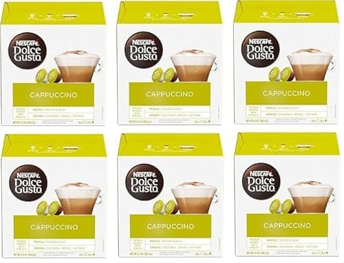 Image of NESCAFÉ DOLCE GUSTO Cappuccino Coffee Pods x16 (Pack of 6, Total 96 Pods / 48 Drinks)