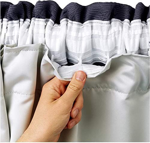 Image of Kinfolk Textile Thermal Blackout Curtain Linings Pair 3 Pass Includes Curtain Hooks (46" x 72")