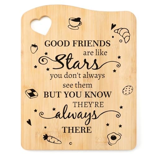 Image of Tulolvae Best Friend Birthday Gifts, Bamboo Chopping Board Friendship Gifts for Women, Home Kichen Gifts for Female, Presents for Her, Bestie, BFF, Soul Unbiological Sisters on Christmas Valentines