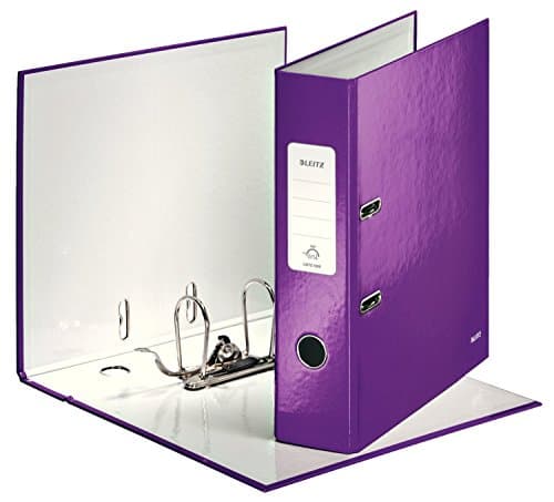 Image of Leitz 10050062 A4 80 mm WOW 180 Lever Arch Files - Purple, Design may vary