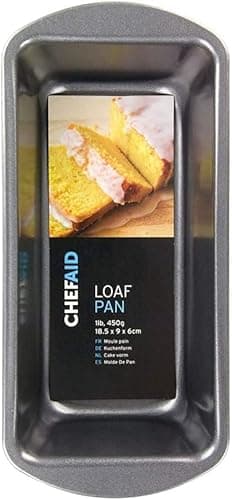 Image of Chef Aid Non-Stick Loaf Pans – Carbon Steel Bread Tins for Baking – Freezer, Oven & Dishwasher Safe – Mini, 1lb, 2lb, Traditional Sizes – Easy Release Non-Stick Coating (1lb Loaf Pan)