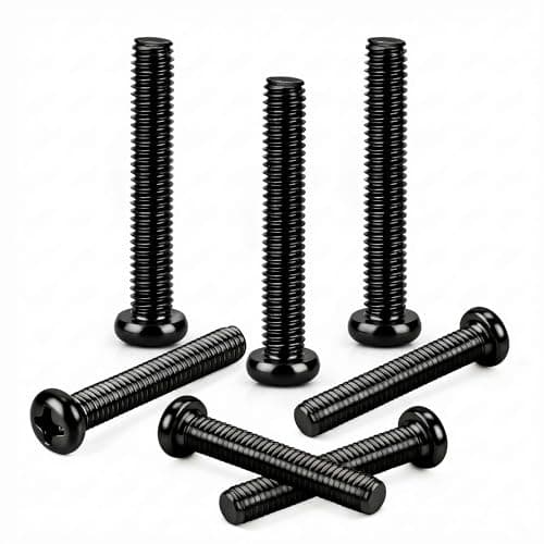 Image of M3 (3mm x 8mm) Machine Screws Black Pan Phillips Cross Head Machine Screw Fasteners Bolt Set 30pcs