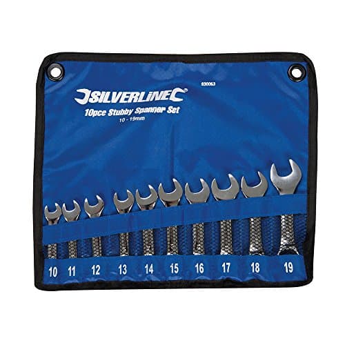 Image of Silverline 630063 Stubby Spanner Set 10pce 10 - 19 mm