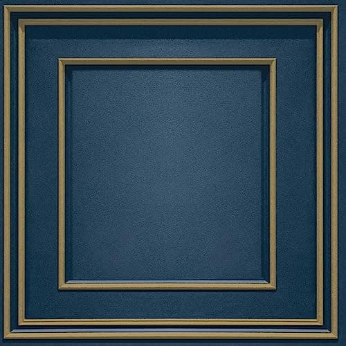 Image of World of Wallpaper Forbidden Fruit Panel Modern Wallpaper for Living Room & Bedroom - Decorative Luxury - Navy Blue/Gold