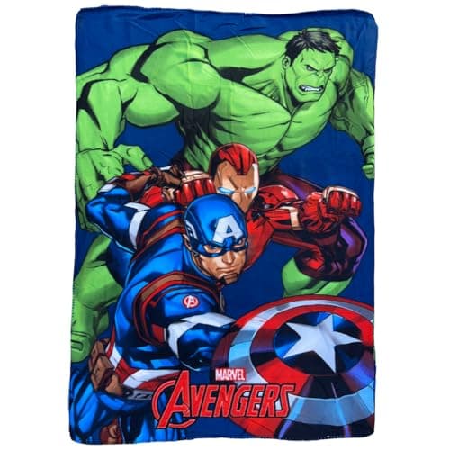 Image of Avengers Marvel Kids Soft Blanket 100 x 140 cm Soft Fleece Blanket 220 GSM Warm and Lightweight Perfect for Nursery and Cot
