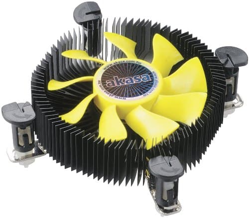 Image of Akasa K25 | Low Profile CPU Cooler | 74mm PWM Low Noise Fan | Copper Core | Aluminium Omni Directional Heatsink | VRM Cooling | Designed for Intel LGA775 & LGA115X | AK-CC7118HP01
