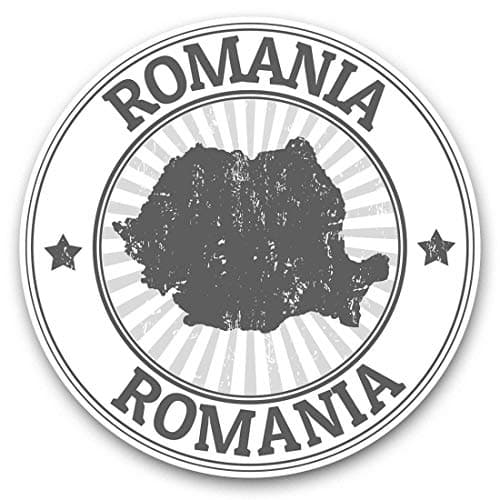 Image of 2 x 25cm Vinyl Stickers - Romania Map Flag Romanian Tourism Decals 40008
