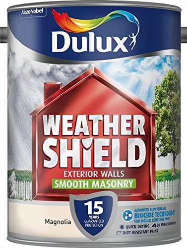Image of Dulux Weathershield Smooth Masonry Paint - Magnolia - 5L