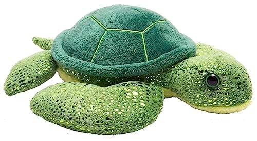 Image of Wild Republic Hug’Ems Sea Turtle Plush, Stuffed Animal, Plush Toy, Gifts for Kids, 7,Green Sea Turtle,18 cm