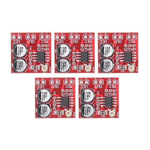 Image of 5Pcs Electret Microphone Amplifier Module, LM386 DC 4V-12V Adjustable Gain Audio Power Amplifier Module, Mono Power AMP Module for Speaker