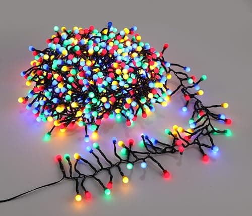 Image of AMOS 1000 Berry Cluster LED Lights – Multi-Action with Timer for Stunning Indoor & Outdoor - 10 M Lighted Length (Multi Colour)