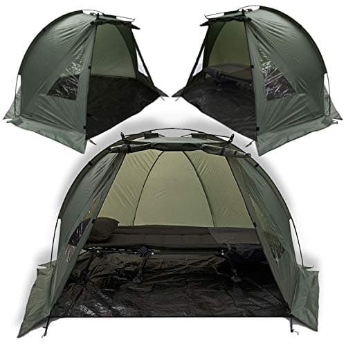 Image of Carp Fishing Quick Erect Bivvy Day Tent Shelter 1-2 Man Fishing Bivvy + Groundsheet and Pegs