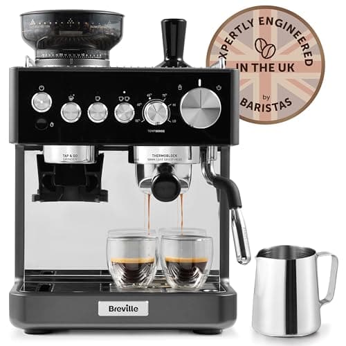 Image of Breville Barista Sense Espresso Machine | Bean to Cup Coffee Maker with Integrated Coffee Grinder & Milk Frother | TempSense Steam Wand | 15 Bar Italian Pump | Black [VCF187]