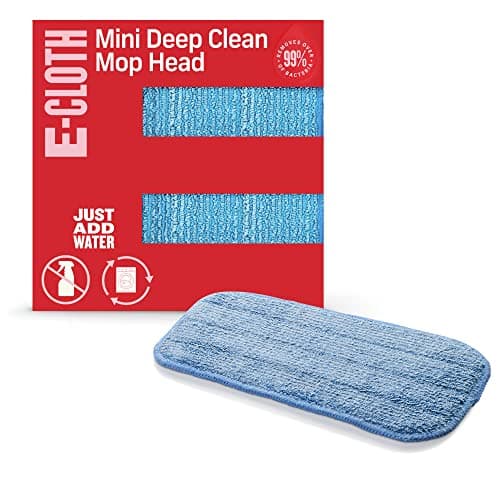 Image of E-Cloth Mini Deep Clean Mop Head, Microfiber Mop Head Replacement for Floor Cleaning, Great for Hardwood, Laminate, Tile and Stone Flooring, Washable and Reusable, 100 Wash Guarantee, 1 Count