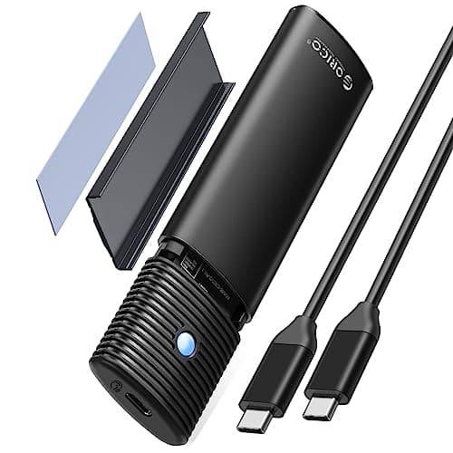 Image of ORICO M.2 NVMe SATA SSD Enclosure Adapter Tool-Free, USB C 3.2 Gen 2 10Gbps NVME, 5Gbps NGFF SATA PCIe M-Key(B+M Key) 2230/2242/2260/2280, Aluminum External M2 Reader Support UASP Trim- PWDM2