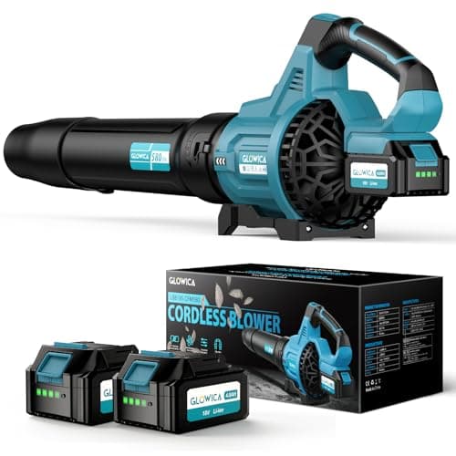 Image of Leaf Blower Cordless, 8000mAh Battery with Fast Charger, Lightweight Electric Garden Blowers with Turbo Boost, 257 km/h & 3 Speed Levels for Lawn Care,Yard,Garage,Leaves,Snow,Dust,and Debris Removal