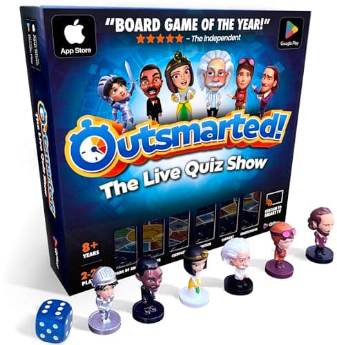 Image of Outsmarted - The App-Connected TV Quiz-Show Board Game | Kids, Teens & Adults | Next-Level Game Night For Family & Friends | 2–24 Players | Age 8+ | 10,000+ Questions | 2025 Edition