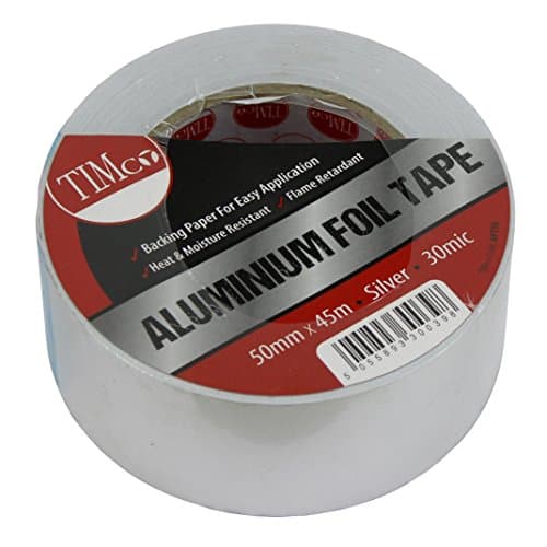 Image of TIMCO Aluminium Foil Tape - 75mm x 45m - Silver