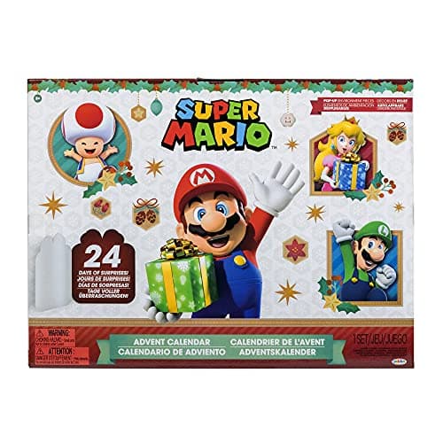 Image of Super Mario Advent Calendar 2022 Limited Christmas Edition! - Never Before Seen Santa Mario, Snowman Mario & Luigi [Amazon Exclusive]