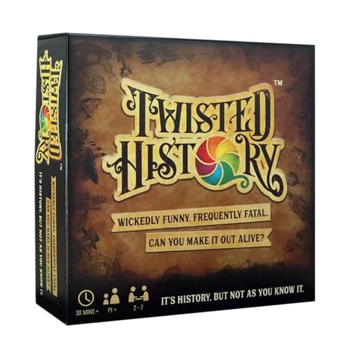 Image of Twisted History Board Game | Think You Know History! Think Again! | Hilarious, Obscure, Twisted Trivia | For 2 to 7 Players, Great Gift | Age 14+