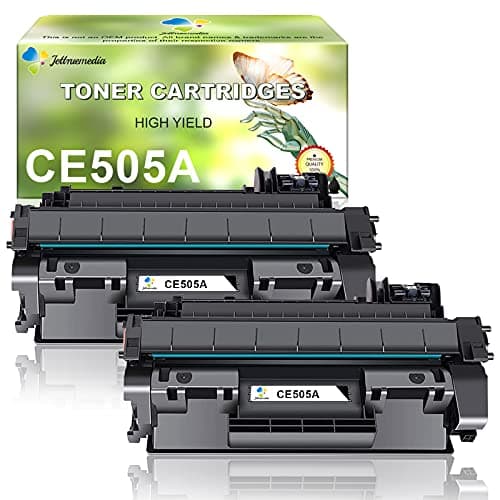 Image of Jettruemedia CE505A Toner Cartridge Replacement for HP CE505A CE505X 05A 05X LaserJet P2030 P2035 P2035N P2050 P2055 P2055D P2055DN P2055X Printer (Black,2-Pack)