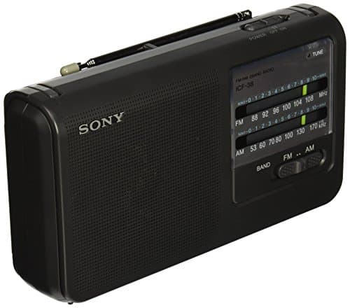 Image of Sony ICF38 Portable AM/FM Radio (Black)